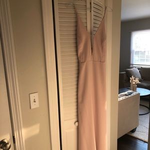 CREPE V-NECK FORMAL DRESS
